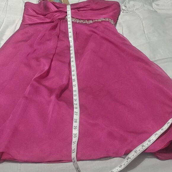 NWT Belsoie Special Occasion/Prom Plum 14 One Shoulder Knee Length Dress - Picture 7 of 11